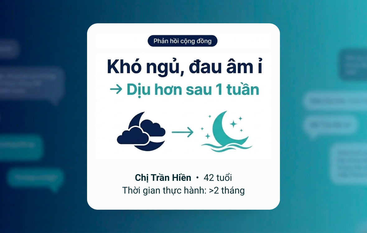 Lạc nội mạc tử cung, khó ngủ mãn tính được xoa dịu sau 1 tuần thực hành Haama Breath
